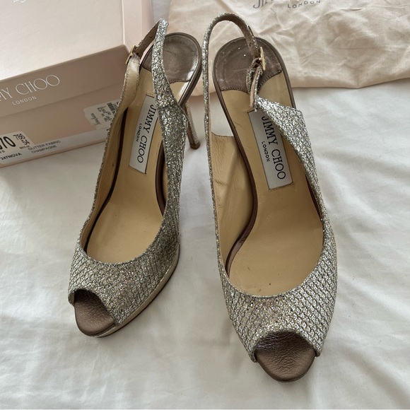 Reduced! Authentic Jimmy Choo Nova Slingback Heels US 7.5 - Picture 2 of 10